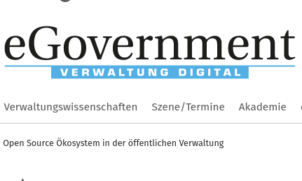 RehmTechnology's tweet image. Vorwärts: Wird es bald Zeit für ein #Opensource-Ökosystem in der öffentlichen Verwaltung? Interessanter Gedankenanstoss für weiteren Fortschritt (und weg u.a. von #Microsoft-Abhängigkeiten)  in egovernment.de: egovernment.de/zeit-fuer-ein-…