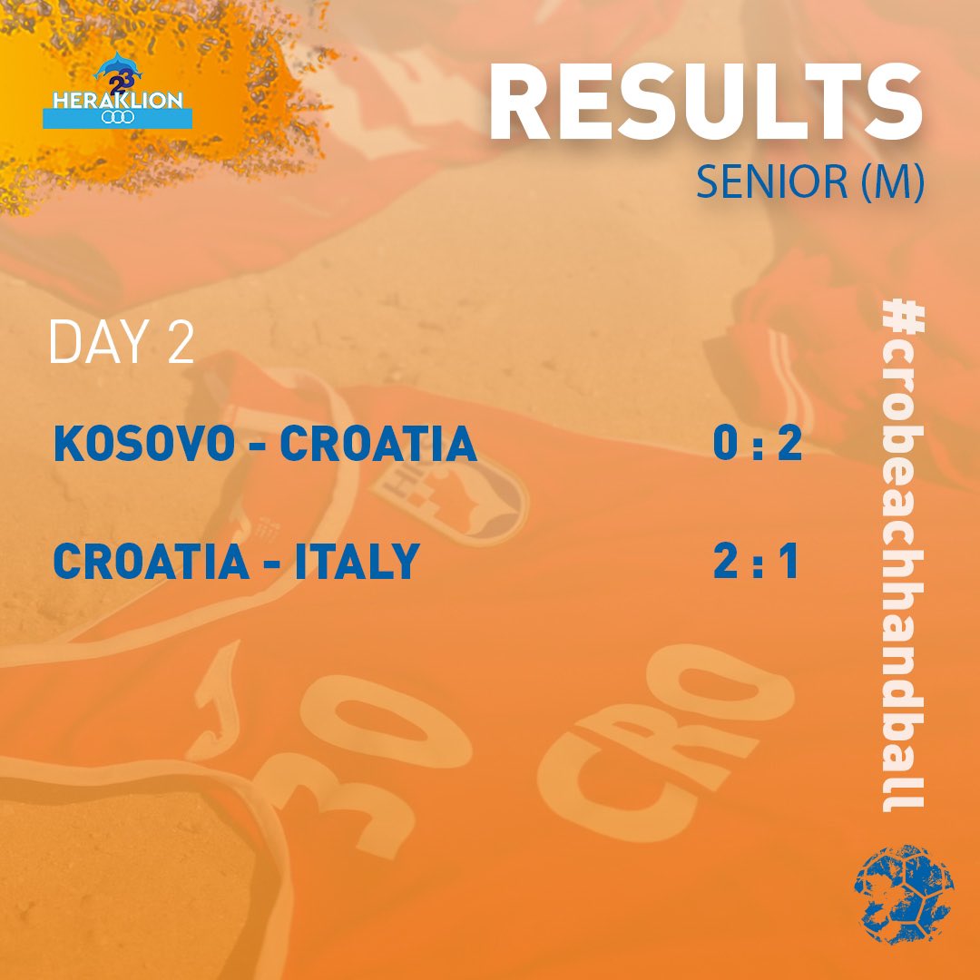 crobeach's tweet photo. Second day results 🤾🏼‍♀️🤾🏻‍♂️

#crobeachhandball #rukometnapijesku #beachhandball https://t.co/bOBeLJi05o