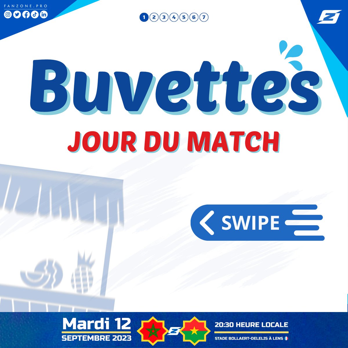 Fanzone_PRO's tweet photo. 📢 BUVETTES 🥤🌭😋
6 buvettes seront disponibles lors du match "🇲🇦⚽🇧🇫" :
4️⃣ Halal Felix
5️⃣ Halal Friterie
6️⃣ Winamax
Le reste est dans le Post précèdent ◀️
Avez-vous des questions ? Posez les dans les commentaires 👇
#MARvsBUR #morocco #burkinafaso #fanzonepro #football https://t.co/yTZbaqgeQa