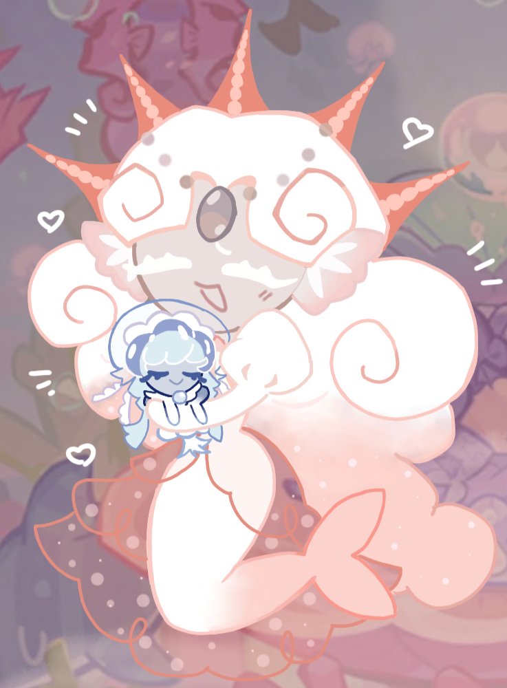 She made a plushie of her girlfriend 💕
#cookierun #cookierunfanart #CookieRunKingdomFanart #Whitepearlcookie
#cookierunkingdom #Frilledjellyfishcookie