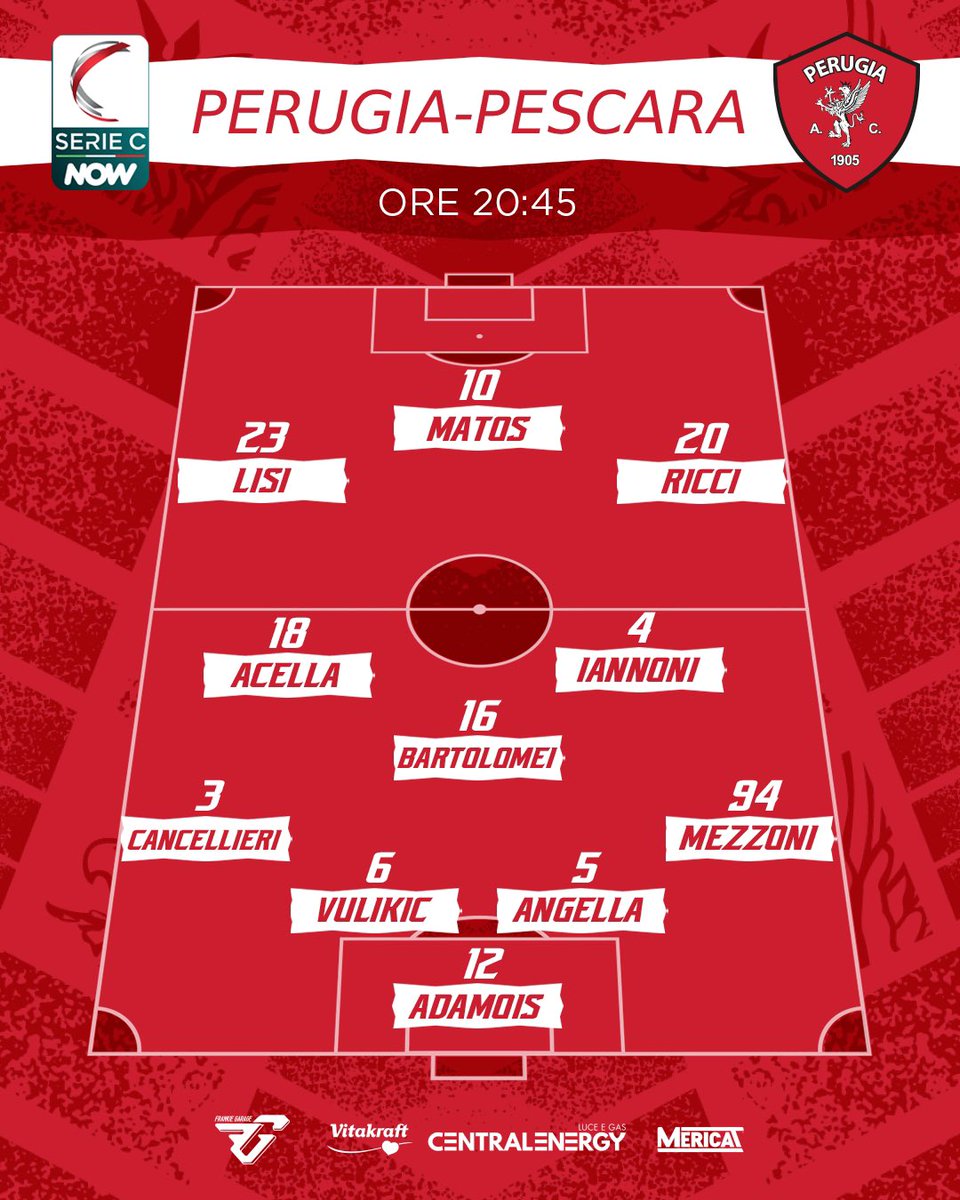ACPerugiaCalcio's tweet photo. π£| I nostri π¦!
A disposizione di mister #Baldini: #Abibi (GK), #Lavorgna (GK), #Paz, #Vazquez, #Seghetti, #Bezziccheri, #DellOrco, #Ebnoutalib, #Cudrig, #Torrasi, #Morichelli, #Giunti
#forzagrifoβͺοΈπ΄ @LegaProOfficial #PerugiaPescara #PERPES https://t.co/mImD2HayZI