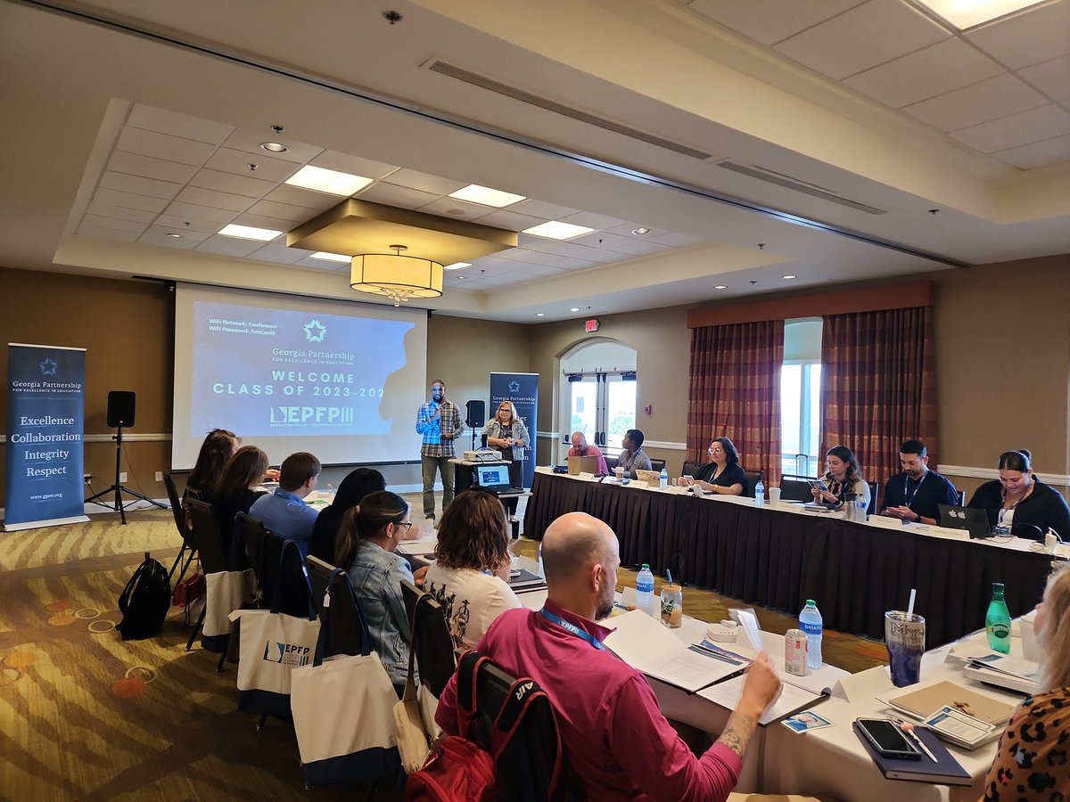 GAPartnership's tweet photo. Excited to be in the North Georgia mountains this weekend for our #GAEPFP Opening Retreat! Gonna be a good time filled with learning and laughter! Some custom #GAEPFP swag doesn't hurt either! #InformingLeadersImprovingEducation @epfp_iel https://t.co/gH7lnHGg5s