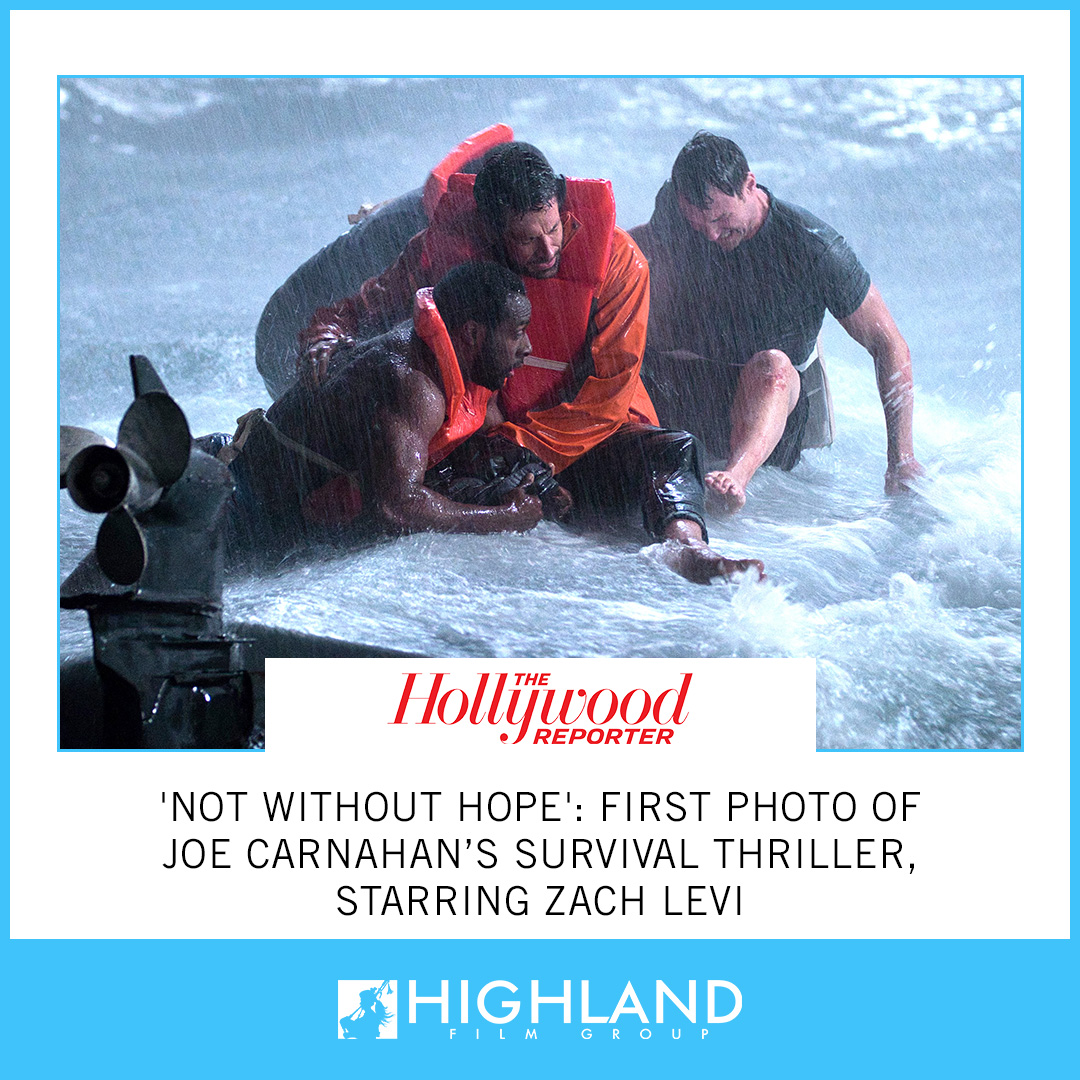 HighlandFilmGrp's tweet photo. 4 FRIENDS. 43 HOURS. 70 MILES FROM SAFETY. - Check out the first look photo of @HighlandFilmGrp's NOT WITHOUT HOPE. After their fishing boat capsizes 70 miles out in the Gulf of Mexico, #ZacharyLevi, #QuentinPlair, #MarshallCook and #TerrenceTerrell are left stranded at seas. https://t.co/qLcg238MOH