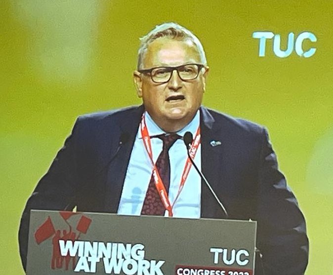 simonkidwell's tweet photo. My first time @The_TUC Conference and delighted to be able to support the @NEUnion motion to end child poverty. 
@NAHTnews @DanielKebedeNEU https://t.co/DzvgHcYWLr
