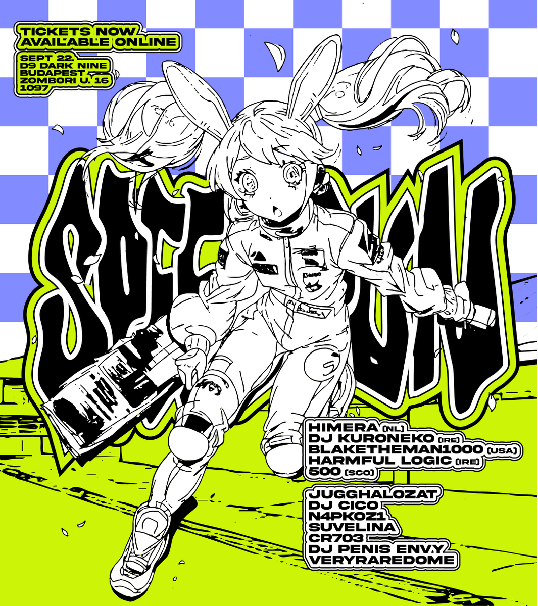 HI quick update on the SPEEDRUN irl show🧩

<a href="/duvetpunk/">500</a> will be joining us for a set aswell
If ur anywhere in Europe i wouldnt miss out this event!! come n say hi 🤍

tickets are now available here:
cooltix.hu/event/64fc8875…