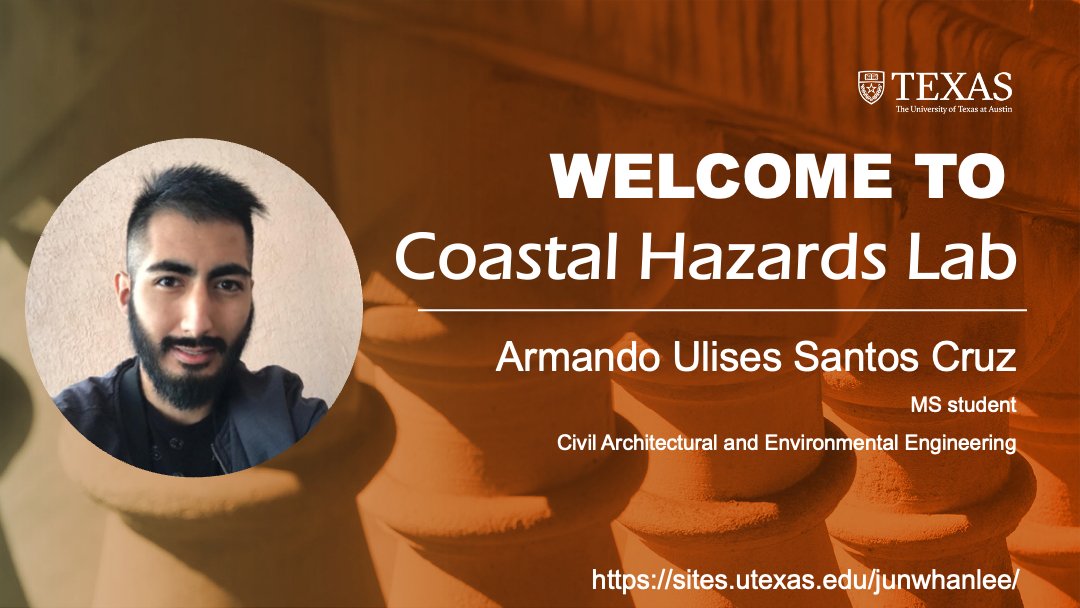 Welcome aboard, Santos!🎉 @CHL_UTAUSTIN is thrilled to have you join our team. Santos will dive into the world of #DigitalTwins to build smart coastal cities🏙️. Stay tuned for updates and discoveries. @ut_caee