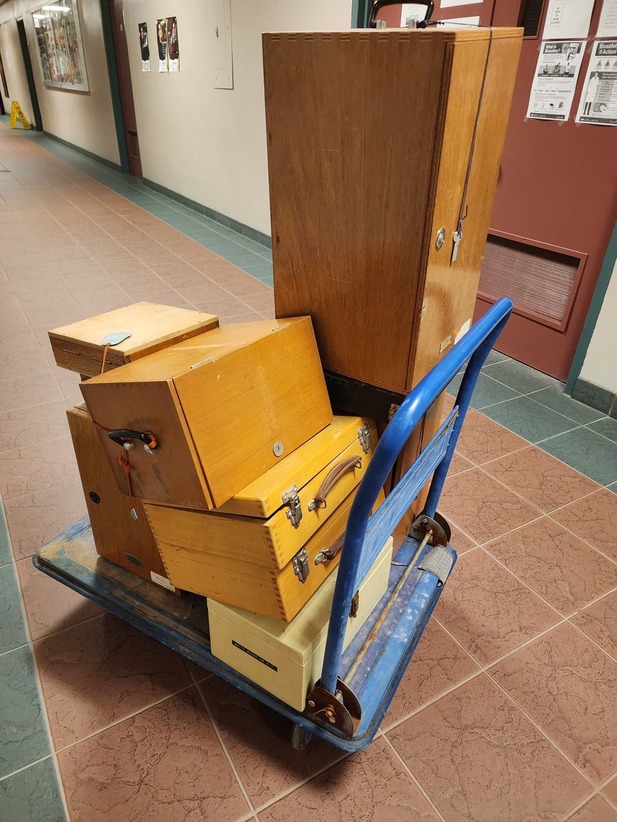 Anyone else have this problem: an abundance of 1960s instruments that you can't bear to throw out... and *worse* the beautiful wooden boxes they came in. :(