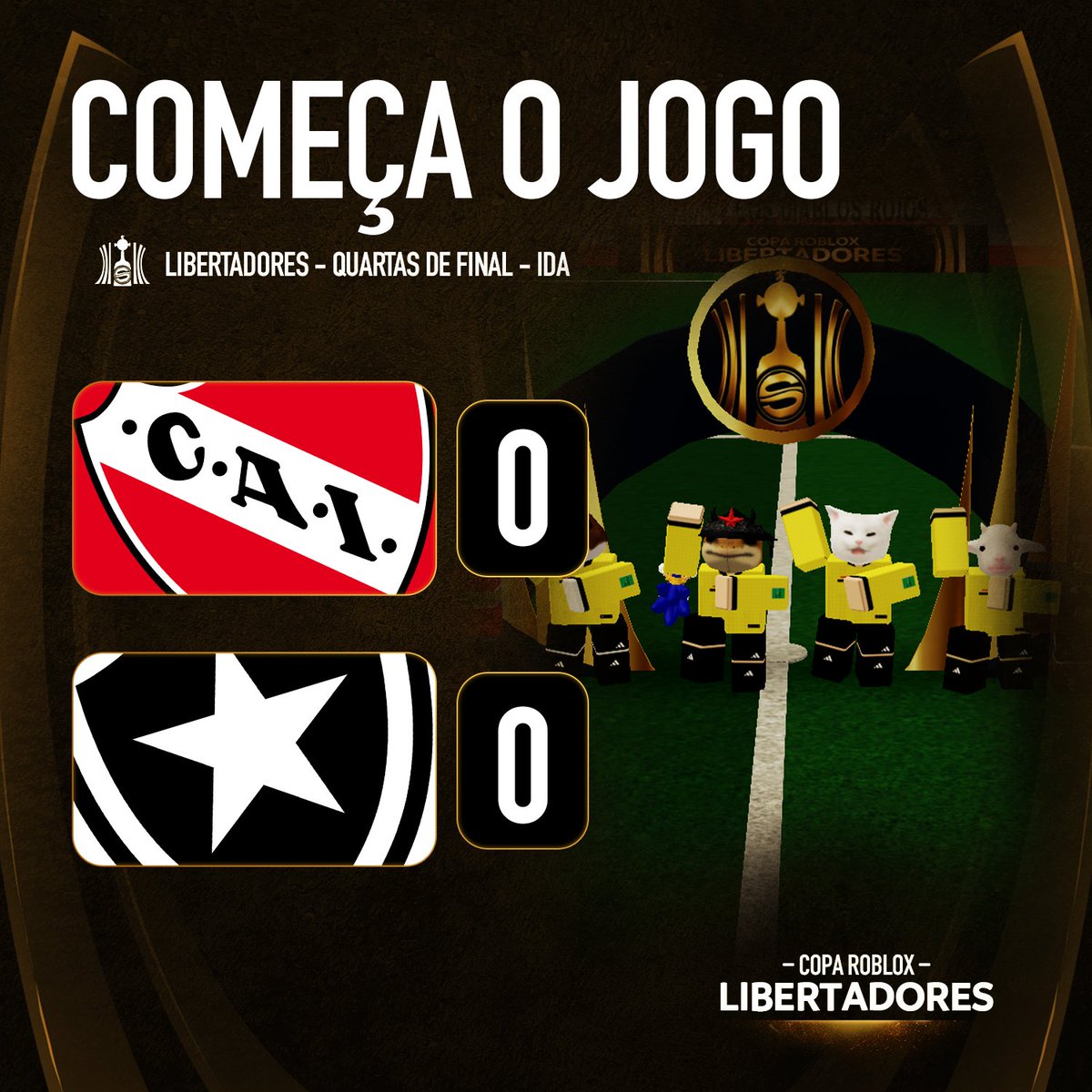 Como prometido, os horários e datas dos jogos das quartas da Copa  Libertadores de Roblox : r/futebol