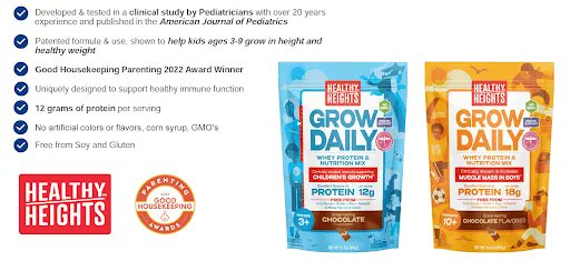 The $NGS #HealthyHeights formula is a winning combination of no artificial colors or flavors, no corn syrup or GMO’s, &amp; also #soyfree &amp; #glutenfree, making it a #healthy #supplement choice for those with restricted diets &amp; picky eaters.