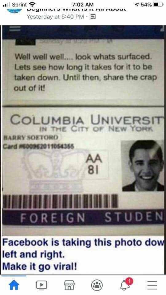 Gitmo99's tweet image. Teachers and students did not recognize him at Columbia University. 
I wonder why. 

#HIAW