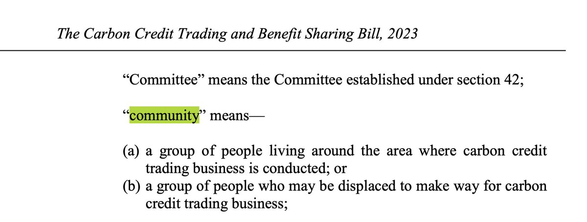 On #Carbonmarkets
Kenya’s carbon credit trading  and benefit sharing bill 2023, defines a community as a group of people who may be displaced to make way for carbon credit trading business.
Given  Kenya’s  history  of  police  force and  brutality.  This  is  worrisome.#ACS2023