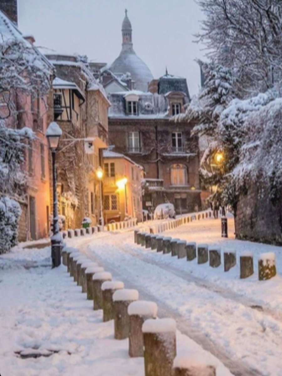 Architectolder's tweet photo. Snow in Paris. https://t.co/YnDfnDF9lf