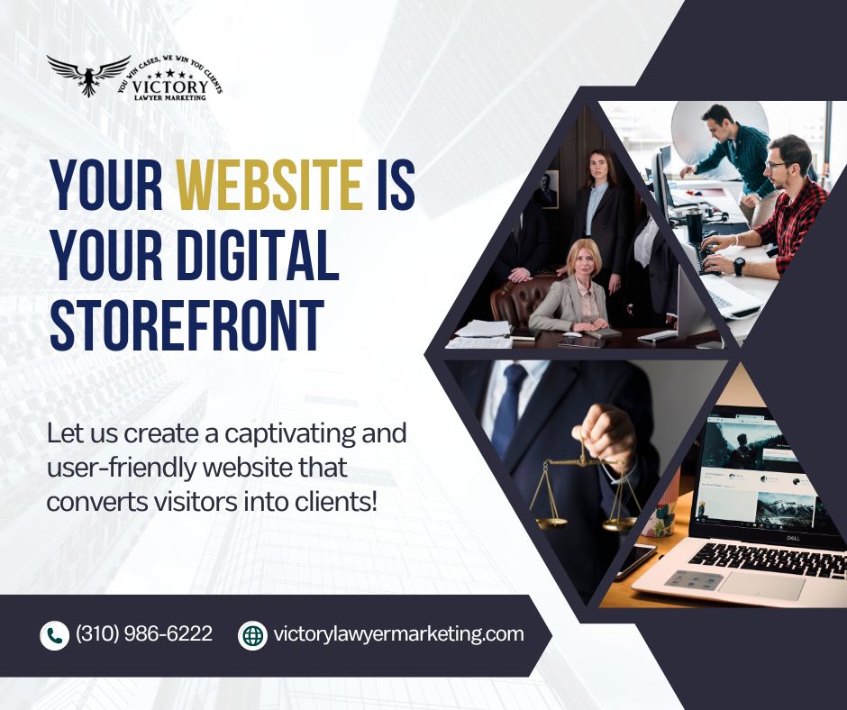 🌐 Your website is your digital storefront! 🌐

Let us create a captivating and user-friendly website that converts visitors into clients! Call us at (310) 986-6222 for a FREE website analysis. 😍☺🤩

#WebsiteDesign #DigitalStorefront #VictoryLawyerMarketing #lawyermarketing