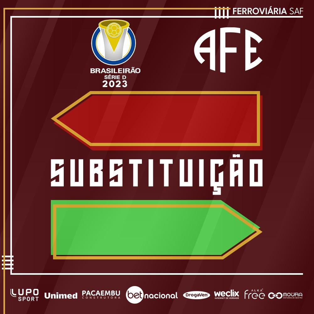 afeoficial's tweet photo. ⏱35' 2T - Substituição na Ferroviária.
Entra:
➡ Chico Bala
➡ Antonio
Sai:
⬅ Vitor Ricardo
⬅ Thomaz
ATC 0-2 AFE
#SérieD #VamosFerroviária #ATCxAFE https://t.co/Aqdydvm631