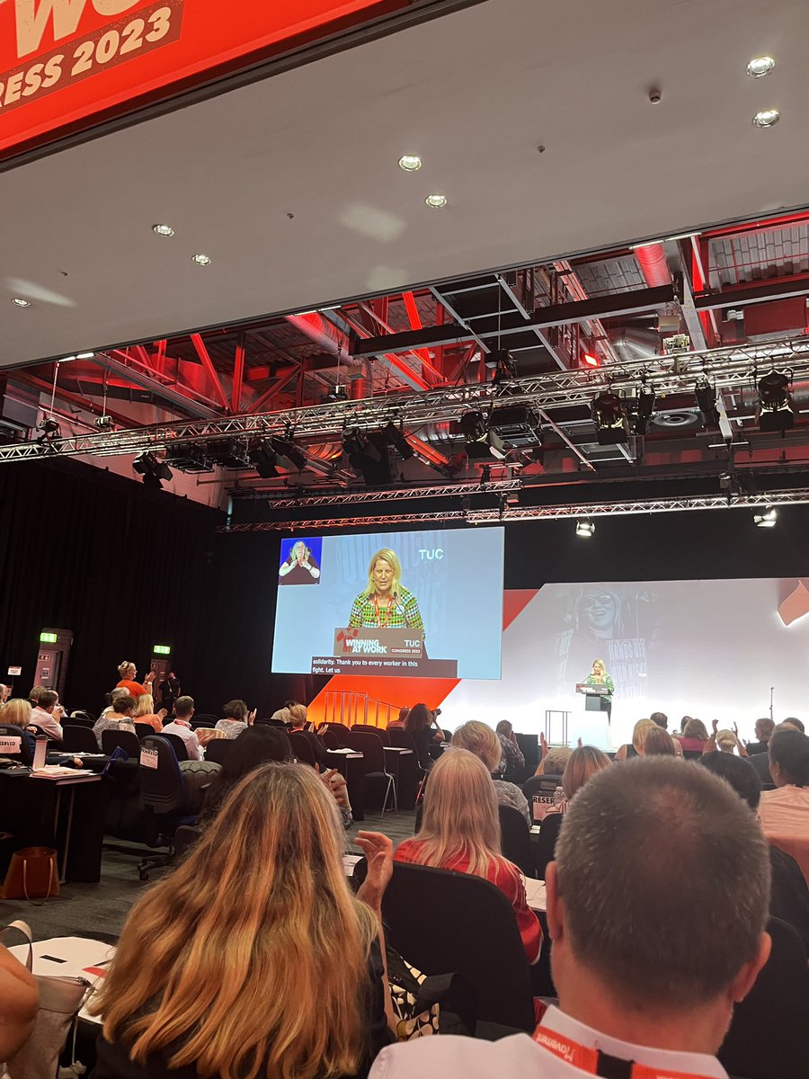 Liz Schuler, president of the AFL-CIO put it this simply “An immigrant doesn’t stand between you and a good job, a billionaire does.” #TUC23