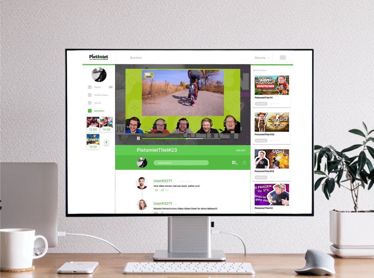 D1N00_'s tweet photo. Hobby project 

Pietsmiet Webside Redesign #redesign #website #uxdesign #Figma https://t.co/0M22WfMPGx