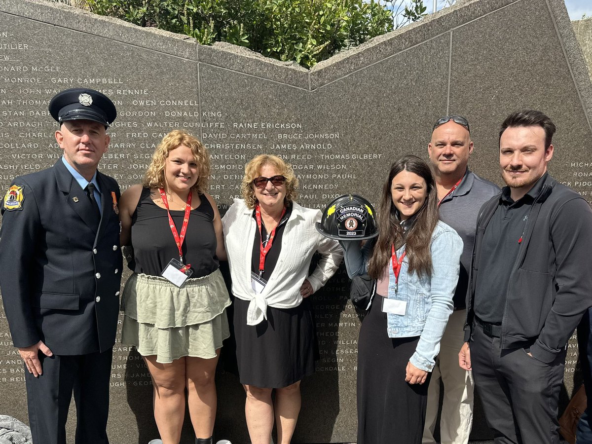 WPFFA_Local_455's tweet photo. Today at the Canadian Fallen Firefighter Memorial we honoured Captain Tom Gilbert and District Chief Robert Cooper, having their names forever etched into the stone walls. #NeverForgotten #WPFFA #L455 https://t.co/Cak4OyZ1vL