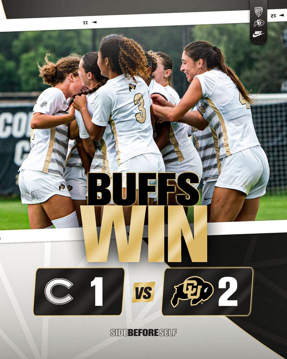 CUBuffsSoccer's tweet photo. 6️⃣ in a row!

#SideBeforeSelf // #GoBuffs https://t.co/rPAKTrcIJz