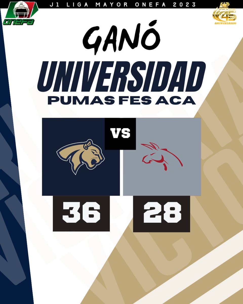 OnefaOficial's tweet photo. Ganó ⁦@AcatlanPumas⁩ https://t.co/Clf6Tf4eti