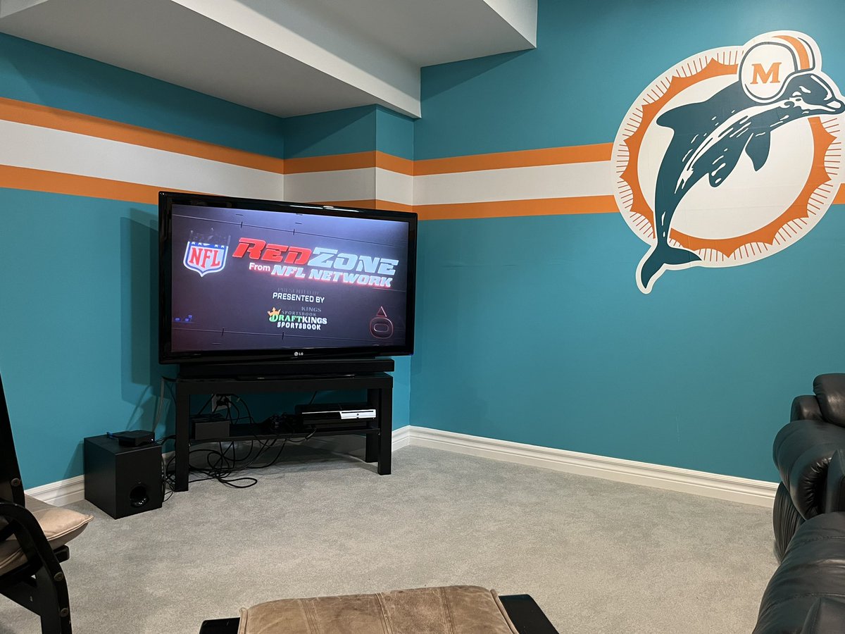 First NFL Sunday in my newly renovated man cave.  If you need me any Sunday between September and February, this is where I’ll be.  #ilovefootball