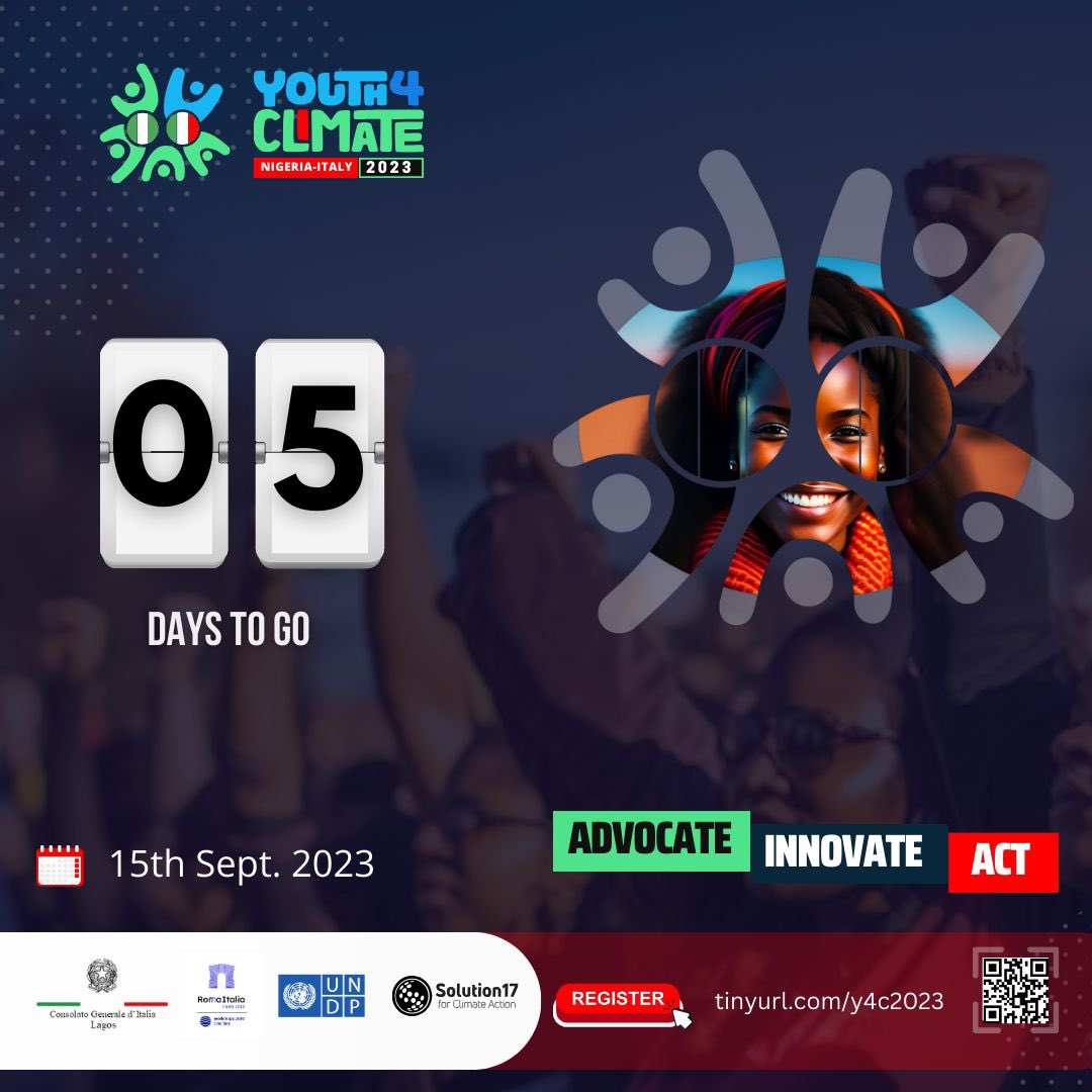 Foluke Michael (@folukemichael) on Twitter photo <a href="/WBG_Climate/">World Bank Climate</a> <a href="/ClimateWed/">ICCDI AFRICA</a> <a href="/JustActProject/">Just Act</a> <a href="/Solution17Green/">Solution17 Green</a> <a href="/UNDP_RomeCentre/">UNDP_RomeCentre</a> <a href="/UNDP/">UN Development</a> <a href="/MASE_IT/">Ministero Ambiente e Sicurezza Energetica</a> <a href="/ItalyMFA_int/">Italy MFA</a> <a href="/FAO/">Food and Agriculture Organization</a> <a href="/BankoleToba/">Bankole Oloruntoba</a> <a href="/WorldBank/">World Bank</a> <a href="/UNDPNigeria/">UNDP Nigeria</a> <a href="/AtokiMories/">Mories Atoki</a> <a href="/abchealthafrica/">ABCHealth</a> <a href="/Expo2030Roma/">Expo 2030 Roma</a> <a href="/Antonio_Tajani/">Antonio Tajani</a> <a href="/wto/">WTO</a> <a href="/UNDPClimate/">UNDP Climate</a> <a href="/EUClimateAction/">EU Climate Action</a> <a href="/humanitarian_bs/">Baliqees Salaudeen-Ibrahim</a> <a href="/UNFCCC/">UN Climate Change</a> <a href="/UgoBoni1/">Ugo Boni</a> <a href="/RonKayanja/">Ronald D. Kayanja</a> <a href="/FAOclimate/">FAO Climate Change & Biodiversity</a> <a href="/OlumideIDOWU/">Mr. Climate</a> <a href="/Steve_Oluwatobi/">Dr. Stephen Oluwatobi</a> <a href="/CUHEBRON/">Covenant University</a> <a href="/UbaniIrene/">Lady Irene David-Arinze</a> @IYCM <a href="/KPMG_NG/">KPMG Nigeria</a> <a href="/thepremiumtrust/">PremiumTrust Bank</a> <a href="/chef_wonda/">Titilayo_Abaniwonda</a> 5 Days To Go๐
I will join the Italian Consulate Lagos as a Speaker at the ๐ณ๐ฌ๐ฎ๐น #Youth4Climate Conference on Sept 15
I'll share insights on Climate Solutions & Innovation during the Panel Session
<a href="/UgoBoni1/">Ugo Boni</a> <a href="/UNDPNigeria/">UNDP Nigeria</a> <a href="/Expo2030Roma/">Expo 2030 Roma</a> <a href="/UNDP_RomeCentre/">UNDP_RomeCentre</a> <a href="/WBG_Climate/">World Bank Climate</a> <a href="/ClimateWed/">ICCDI AFRICA</a> <a href="/JustActProject/">Just Act</a> <a href="/Solution17Green/">Solution17 Green</a> <a href="/UNDP_RomeCentre/">UNDP_RomeCentre</a> <a href="/UNDP/">UN Development</a> <a href="/MASE_IT/">Ministero Ambiente e Sicurezza Energetica</a> <a href="/ItalyMFA_int/">Italy MFA</a> <a href="/FAO/">Food and Agriculture Organization</a> <a href="/BankoleToba/">Bankole Oloruntoba</a> <a href="/WorldBank/">World Bank</a> <a href="/UNDPNigeria/">UNDP Nigeria</a> <a href="/AtokiMories/">Mories Atoki</a> <a href="/abchealthafrica/">ABCHealth</a> <a href="/Expo2030Roma/">Expo 2030 Roma</a> <a href="/Antonio_Tajani/">Antonio Tajani</a> <a href="/wto/">WTO</a> <a href="/UNDPClimate/">UNDP Climate</a> <a href="/EUClimateAction/">EU Climate Action</a> <a href="/humanitarian_bs/">Baliqees Salaudeen-Ibrahim</a> <a href="/UNFCCC/">UN Climate Change</a> <a href="/UgoBoni1/">Ugo Boni</a> <a href="/RonKayanja/">Ronald D. Kayanja</a> <a href="/FAOclimate/">FAO Climate Change & Biodiversity</a> <a href="/OlumideIDOWU/">Mr. Climate</a> <a href="/Steve_Oluwatobi/">Dr. Stephen Oluwatobi</a> <a href="/CUHEBRON/">Covenant University</a> <a href="/UbaniIrene/">Lady Irene David-Arinze</a> @IYCM <a href="/KPMG_NG/">KPMG Nigeria</a> <a href="/thepremiumtrust/">PremiumTrust Bank</a> <a href="/chef_wonda/">Titilayo_Abaniwonda</a> 5 Days To Go๐
I will join the Italian Consulate Lagos as a Speaker at the ๐ณ๐ฌ๐ฎ๐น #Youth4Climate Conference on Sept 15
I'll share insights on Climate Solutions & Innovation during the Panel Session
<a href="/UgoBoni1/">Ugo Boni</a> <a href="/UNDPNigeria/">UNDP Nigeria</a> <a href="/Expo2030Roma/">Expo 2030 Roma</a> <a href="/UNDP_RomeCentre/">UNDP_RomeCentre</a>