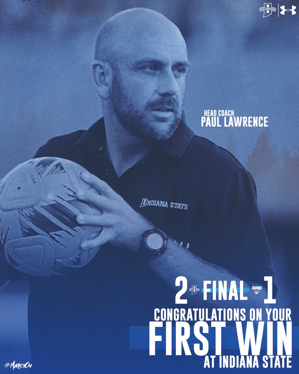 Indiana State Soccer (@indstsoccer) on Twitter photo With today's 2-1 victory, <a href="/prlawrence1984/">Paul Lawrence</a> picked up his first win on the Sycamore sidelines.
Congrats Coach!
#MarchOn With today's 2-1 victory, <a href="/prlawrence1984/">Paul Lawrence</a> picked up his first win on the Sycamore sidelines.
Congrats Coach!
#MarchOn