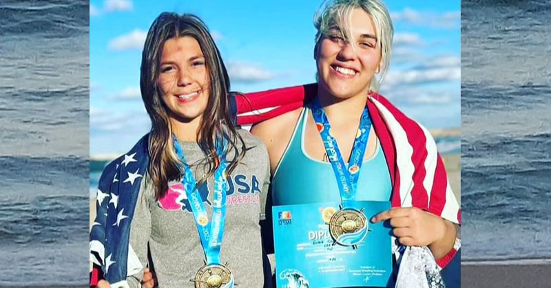 USAWrestling's tweet photo. It was a three-gold week for the United States, as Eliana Bommarito won two golds (Senior World Series, U20 Worlds), and Kennedie Snow added a U17 World gold.