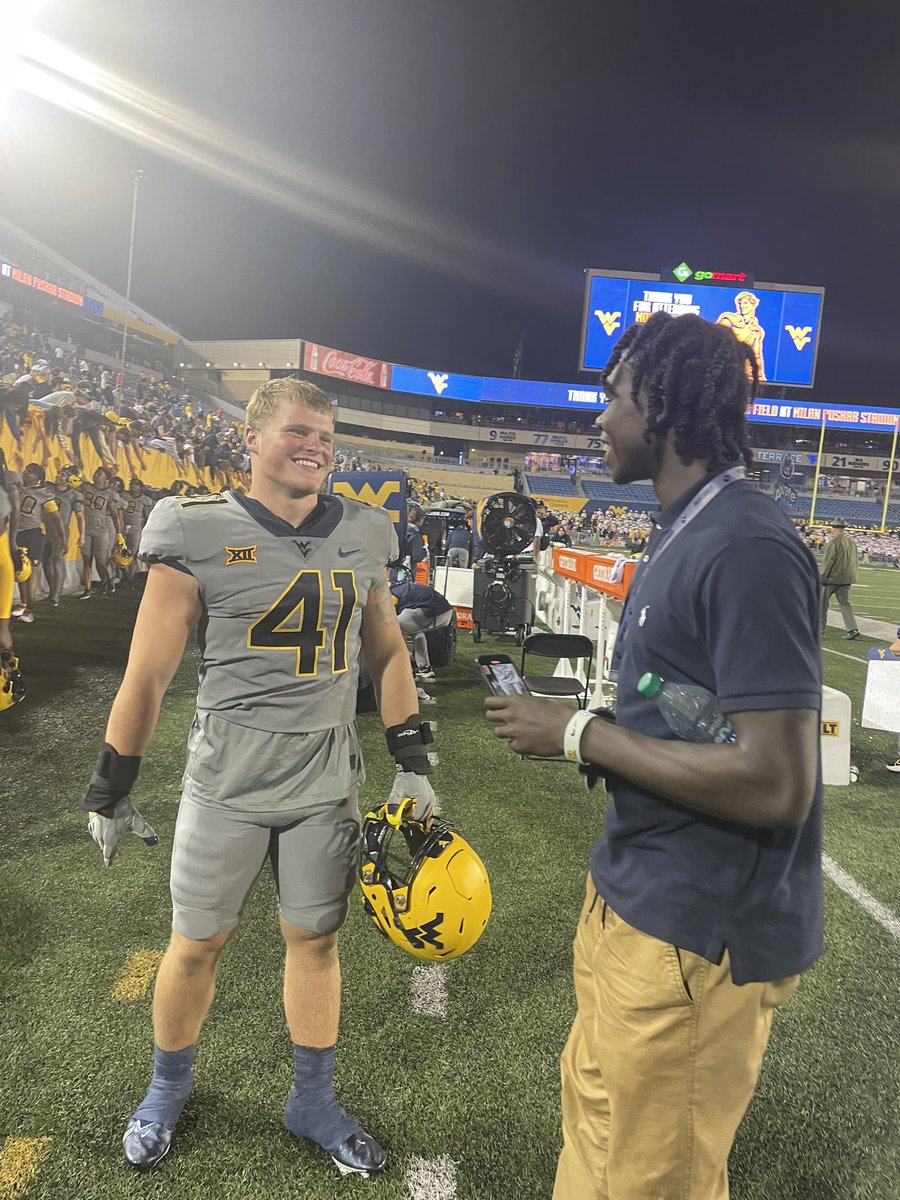 Koi Fagan (@champkoi) on Twitter photo Thank you, WVU coaches and staff for an incredible game day experience! It was definitely one to remember.
<a href="/CoachBlaineStew/">Blaine Stewart</a> <a href="/SamL0ng_/">Samuel Long</a> <a href="/MorganKyleM22/">Morgan Montgomery</a> <a href="/trey_neyer/">Trey Neyer</a> <a href="/NealBrown_WVU/">Beal Nrown</a> <a href="/coachdavewalker/">David Walker</a> <a href="/mhscoachsherman/">Coach Sherman</a> <a href="/MburgFootball/">Martinsburg Bulldog Football</a> Thank you, WVU coaches and staff for an incredible game day experience! It was definitely one to remember.
<a href="/CoachBlaineStew/">Blaine Stewart</a> <a href="/SamL0ng_/">Samuel Long</a> <a href="/MorganKyleM22/">Morgan Montgomery</a> <a href="/trey_neyer/">Trey Neyer</a> <a href="/NealBrown_WVU/">Beal Nrown</a> <a href="/coachdavewalker/">David Walker</a> <a href="/mhscoachsherman/">Coach Sherman</a> <a href="/MburgFootball/">Martinsburg Bulldog Football</a>