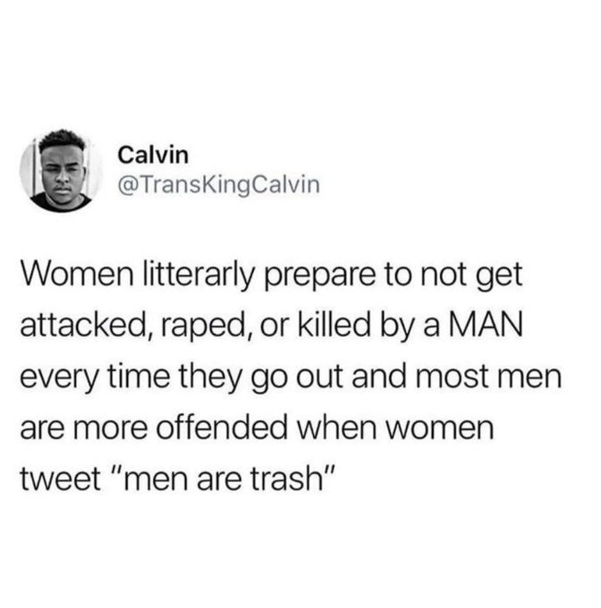 This is true. If I go out alone, I wear steel toed shoes, carry pepper spray and/or I have keys laced<a href="/tag/quoteoftheday"class="tags"><span>#quoteoftheday</span></a>