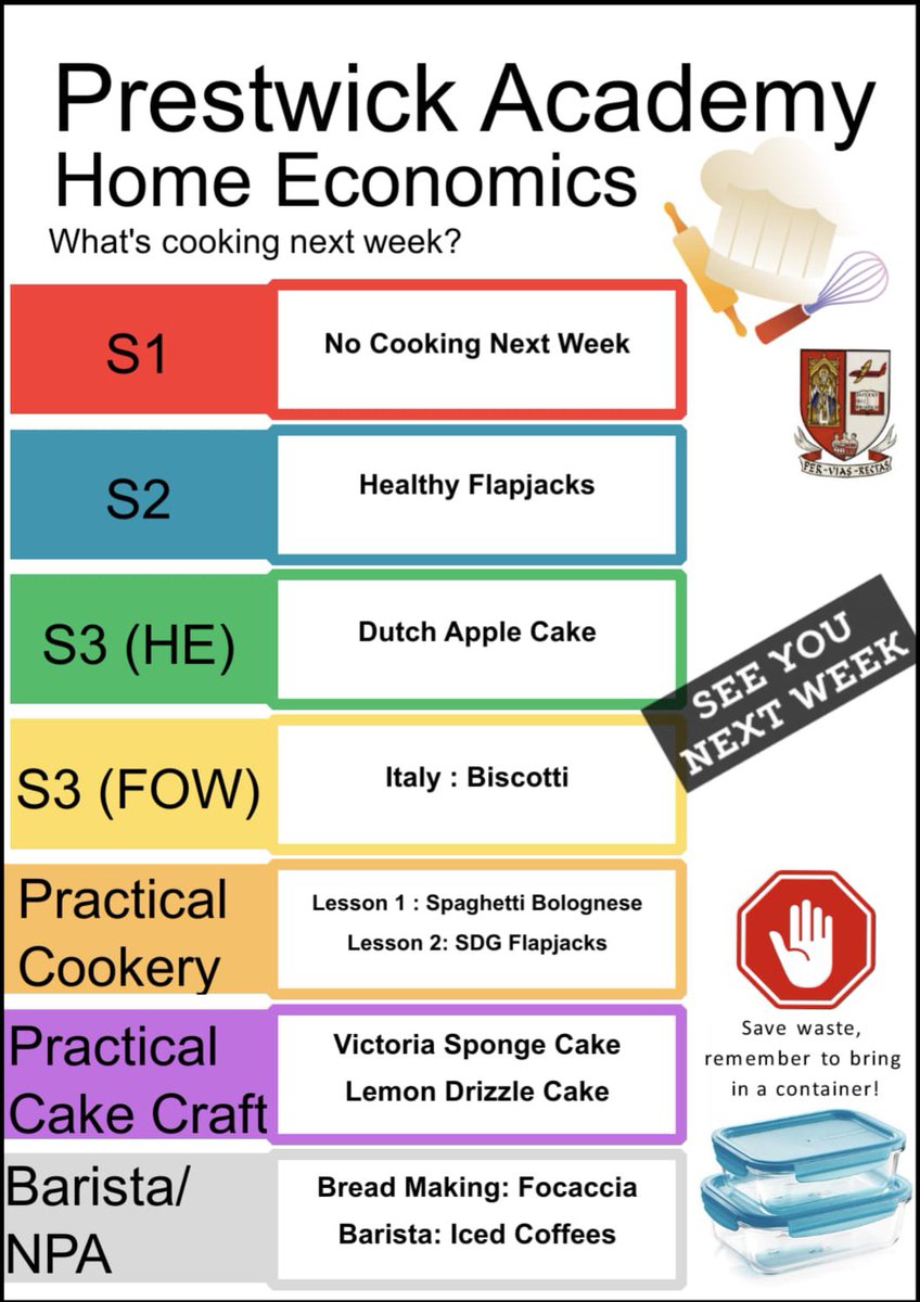 This week in Home Economics <a href="/pwkacademy/">Prestwick Academy</a> 🙃