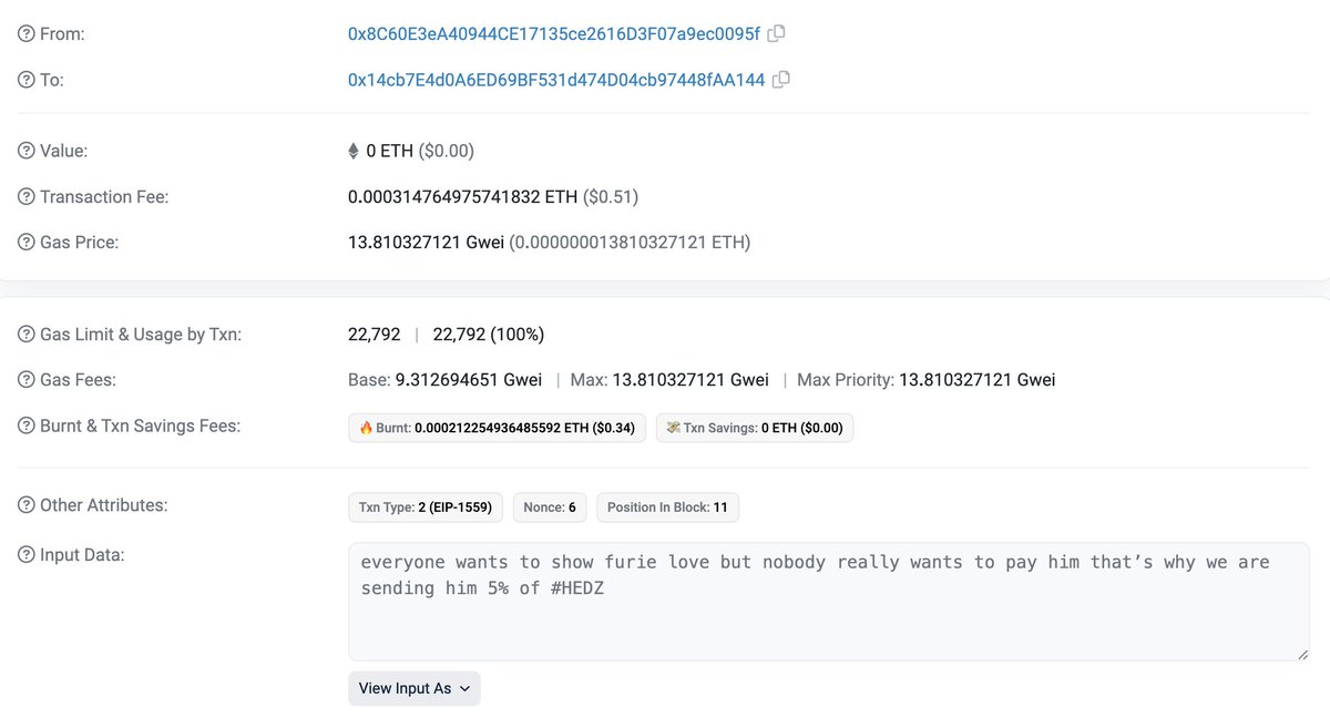 mushmoonz's tweet photo. damn i love to see this! $HEDZ is launching soon and they already sent @Matt_Furie a message on etherscan and some token to show him their appreciation. based. 

@HedzTalesETH https://t.co/M0ezqFuacD
