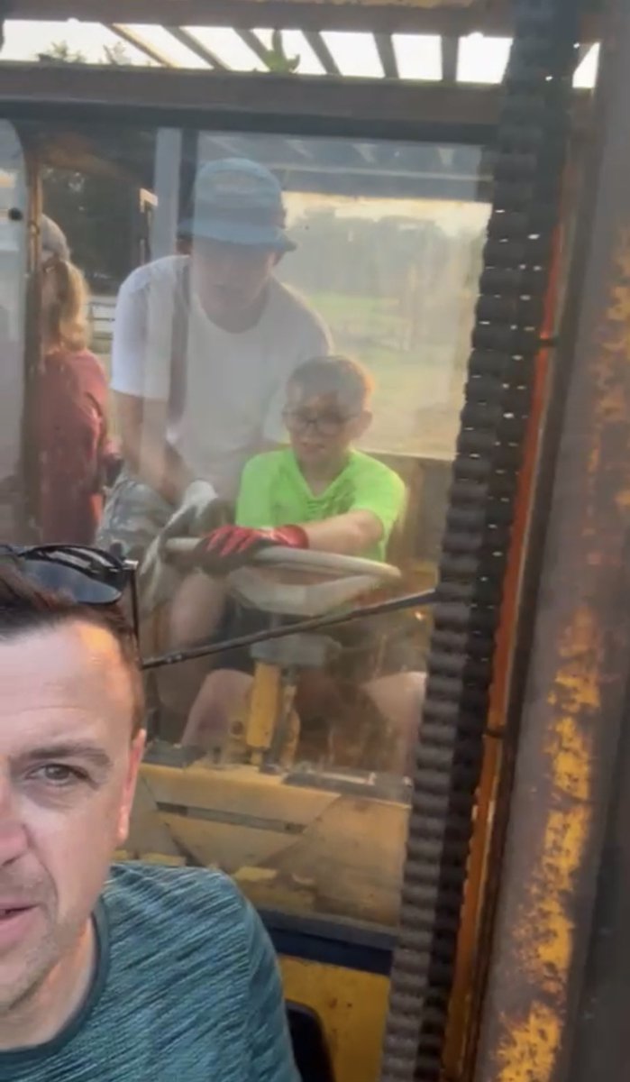 L loved helping out on the farm over the weekend. He certainly worked hard at hay baling. @Woodlands6BS