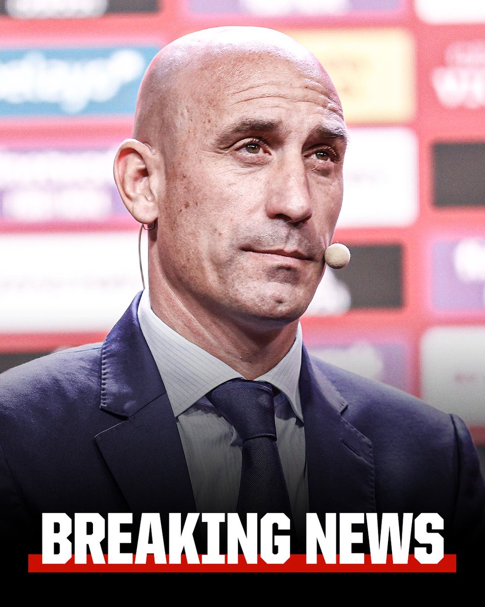 Breaking: Royal Spanish Football Federation president Luis Rubiales announced that he will resign.

He also will resign from his position as vice president of UEFA.