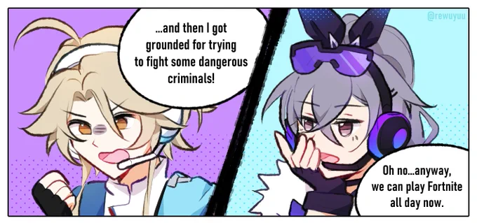 gaming buddies #yanqing #silverwolf #honkaistarrail 