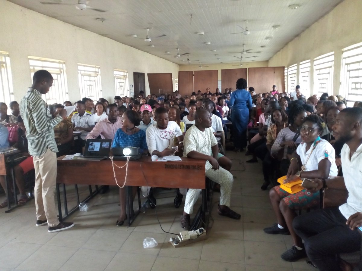 EbenezarWikina's tweet photo. I guest lectured final year students at Ken Saro-Wiwa Polytechnic in 2018 & 2019
By January 2020, I had taught over 600 students
It was actually a very fun experience. I will do it again, later in my career by God’s grace
#LearnwithEben #EbenLectures #TheWikinas https://t.co/7u1KZBwGih