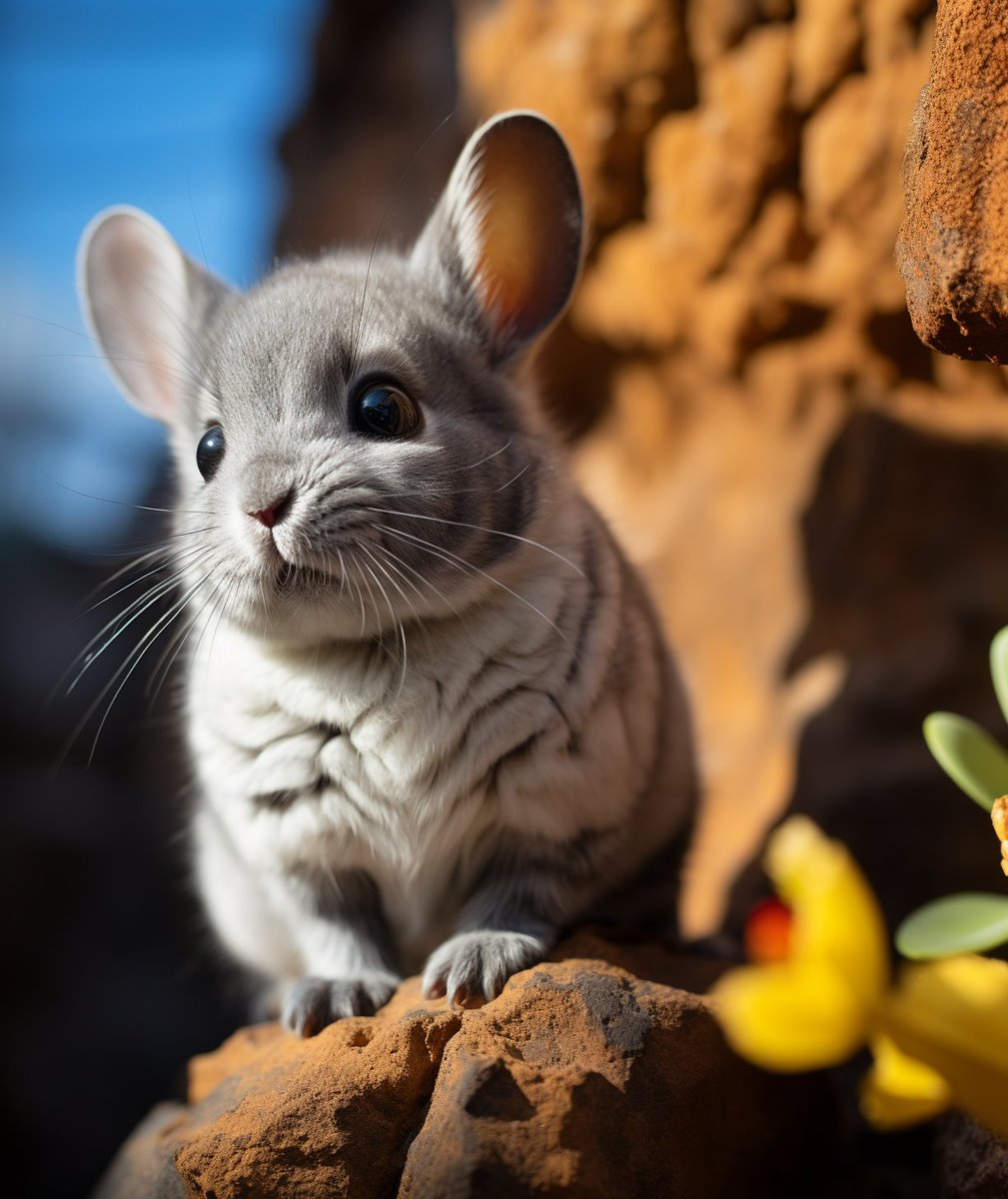 keys2metaverse's tweet photo. Chinchilla have 100 hairs per hair follicle. Their fur is so dense that fleas will suffocate if it tried to live in there 🤯  Due to denseness of hair, they can't get wet. So they take dust baths in finely ground volcanic ash  🌋

[ prompt in ALT ]

#photography #AIart #prompts https://t.co/AiY73RcV9Q