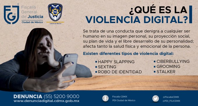IFP_CDMX's tweet photo. La Policía Cibernética de la #PDI está para orientarte, si has sido víctima de violencia digital puedes contactarte al (55) 5242-6489 y recibir orientación. 

#NoEstásSola #BastaDeViolencia #PolicíaCibernéticaPDI https://t.co/eaulFAytKL