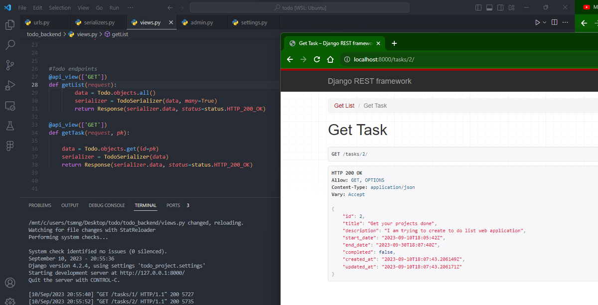 As long as the API is responding, I guess I am making progress.