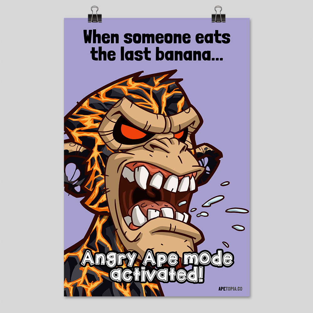Apetopia (@apetopiaco) on Twitter photo When someone eats the last banana... 🍌😡
<a href="/AngryApesNFT/">Angry Apes Society</a> #Apetopia
You can get this poster here:
apetopia.co/products/angry… When someone eats the last banana... 🍌😡
<a href="/AngryApesNFT/">Angry Apes Society</a> #Apetopia
You can get this poster here:
apetopia.co/products/angry…