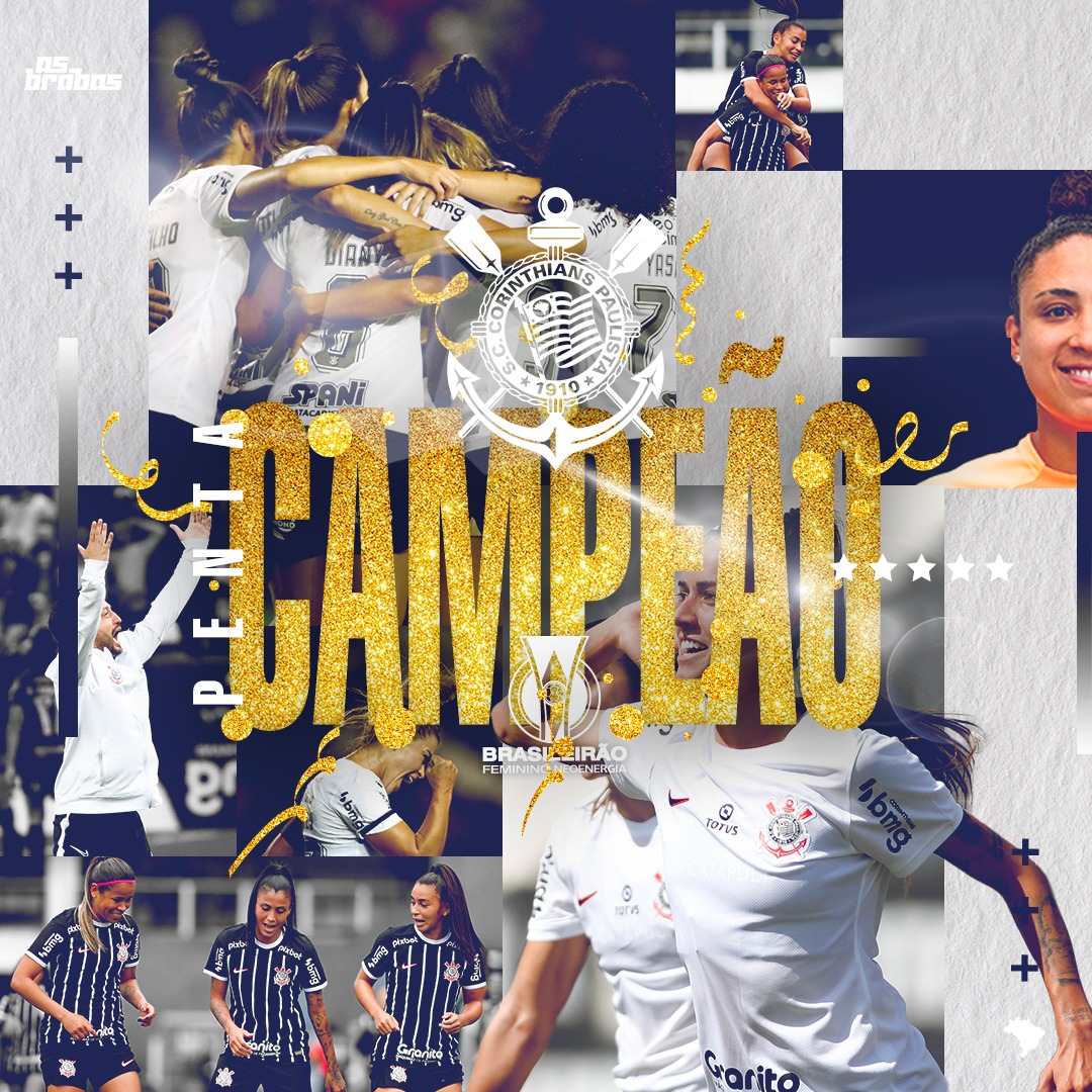 É PENTA!!!!!! É PENTA!!!!! 🏆🏆🏆🏆🏆

O SPORT CLUB CORINTHIANS PAULISTA É PENTACAMPEÃO BRASILEIRO DE FUTEBOL FEMININO!!!!! 

VAAAAAAAAAAAAAAAAAAAAAAAI, CORINTHIANS!!!!!!!!!! 💜

#SCCPxFER
#RespeitaAsMinas
#DiaDeCorinthians
#VaiCorinthians