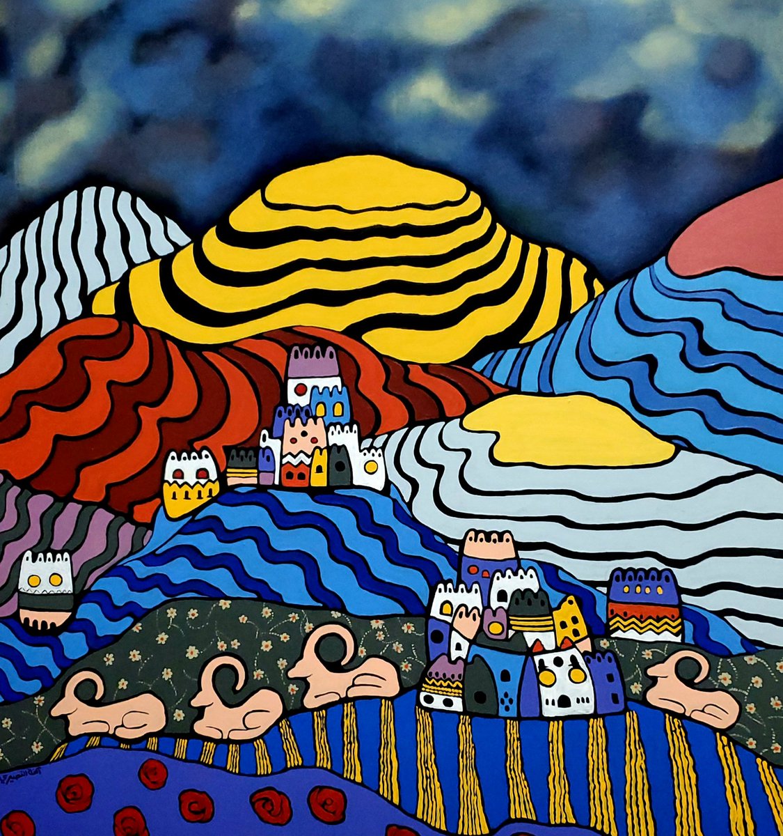 Memories of my homeland, acrylic on canvas, 100cmx100cm