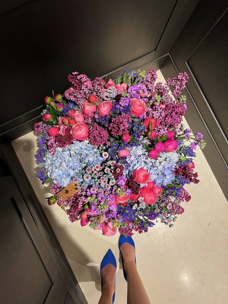 the prettiest bouquet of flowers