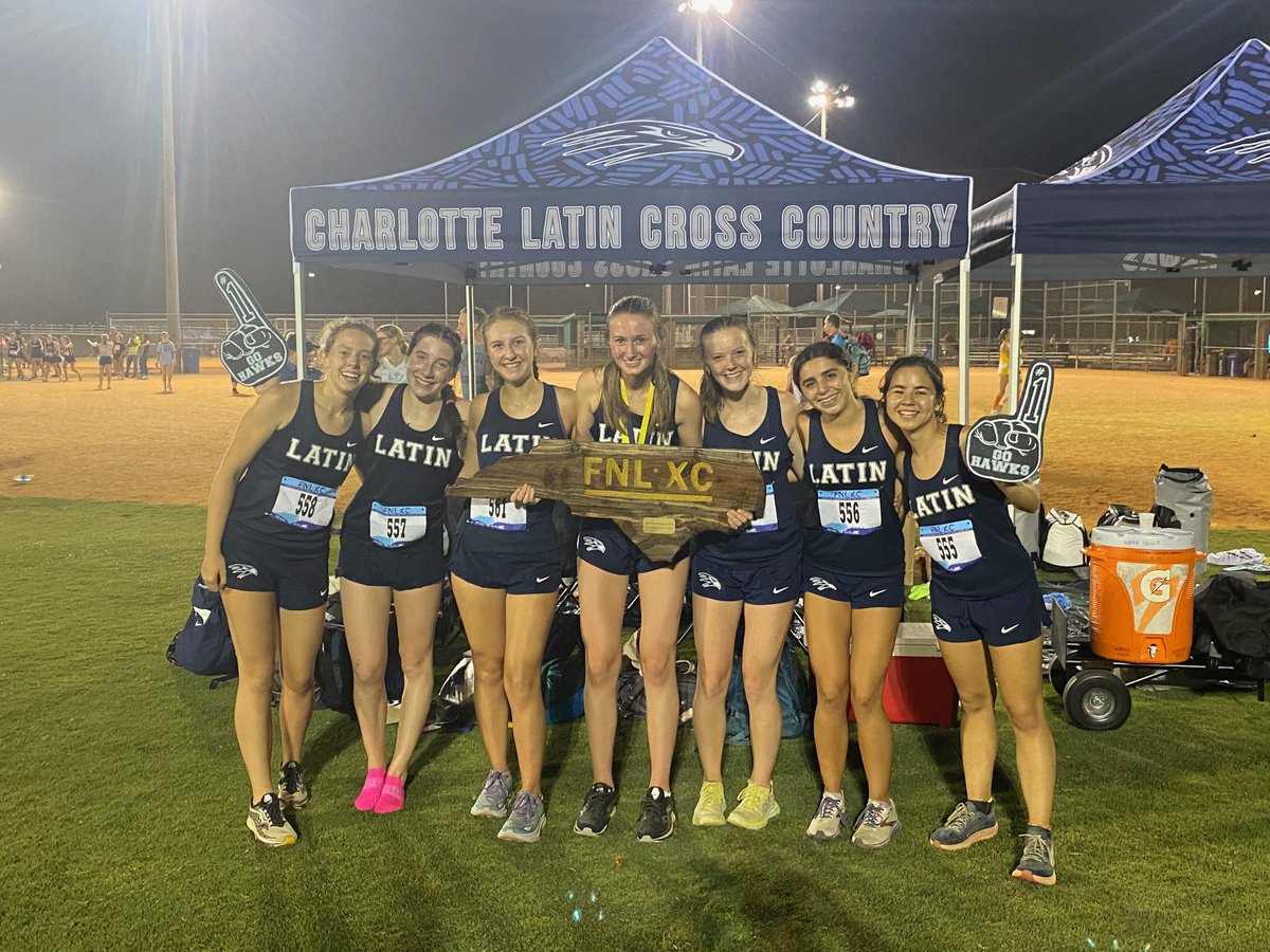 Exciting early season action at Ivey Redmon Park, on Sept. 8th, the Friday Night Lights Invite. Girls team took first in the Invitational race, earning this gorgeous plaque, and our boys finished in the upper echelon out of 40 teams. Go Hawks!