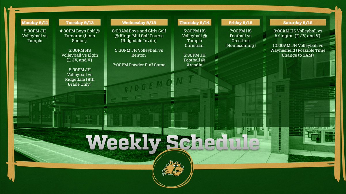 Weekly Schedule