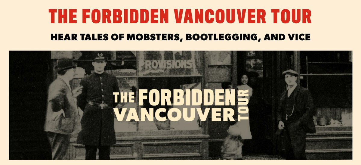 We are working with Forbidden Tours to bring you a series of Three tours.  Each tour has a cost of $40 and there is the option after the tour to join us for brunch or dinner. First one is Sept 23: The Forbidden Vancouver Tour - 10am followed by lunch/brunchRSVP