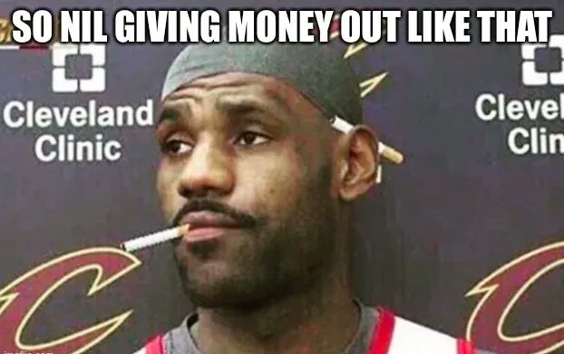 NIL_wire's tweet photo. Me when I see how much money college athletes are getting with NIL deals. 🤣 Put me in coach I can still play! 😤
#nilmemes #memes #funny #nildeals #nil #sports #nilmoney #nilbasketball #nilfootball #nilnews https://t.co/WCkMeKcCCh