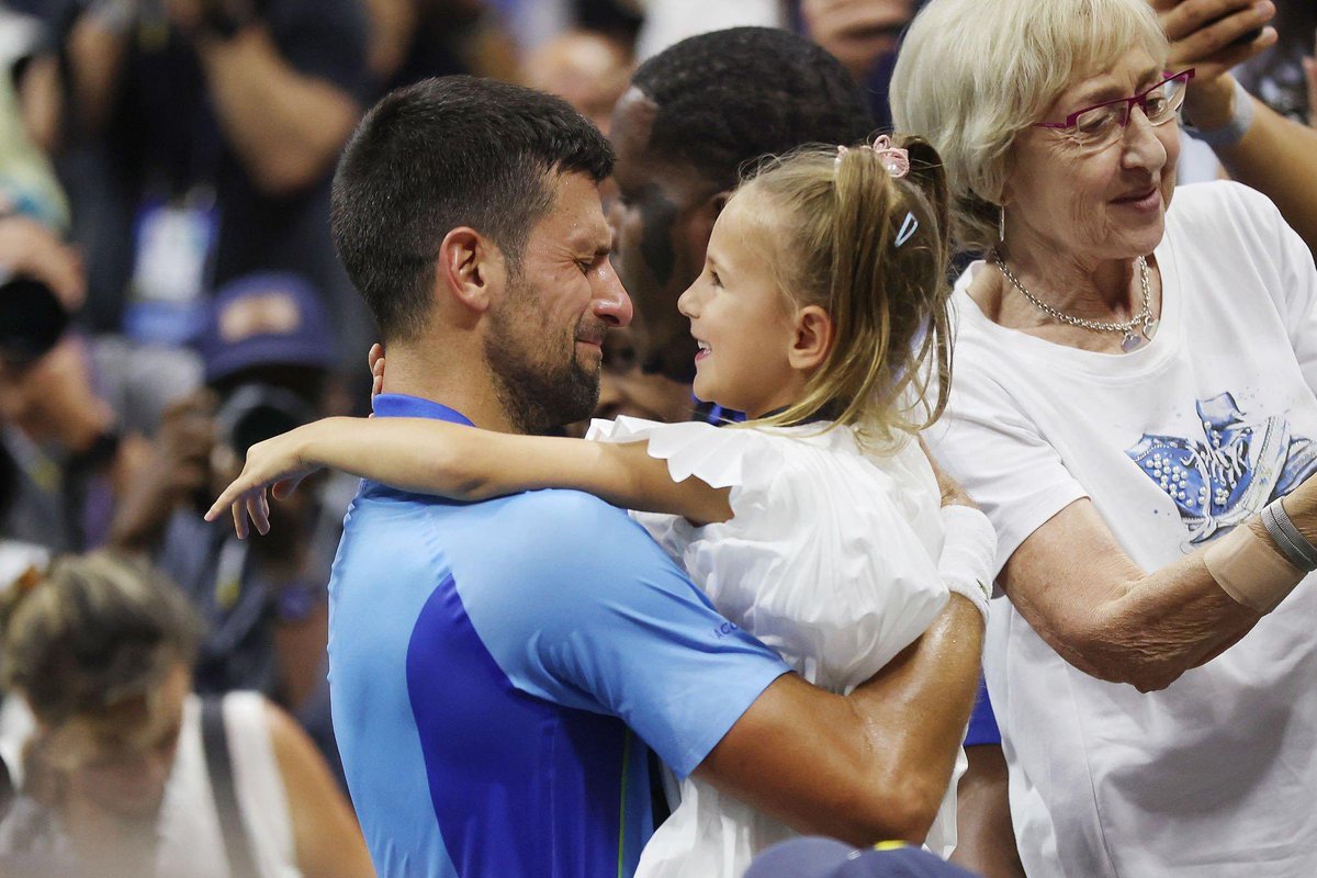 Lo que es esta foto: Djokovic y su hija.