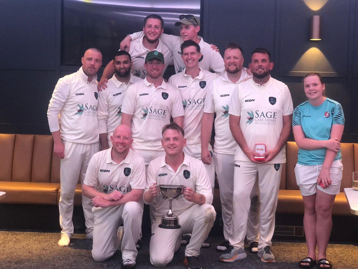 ChurchCricket's tweet photo. A proud day. Our 1st XI will be playing in Div 1 next year but today made sure we do so as Champions 🏆

Incredible support from a fantastic community of volunteers and friends. We love you all! 💚🖤 #OurChurchCC https://t.co/MQgGlxPHgz