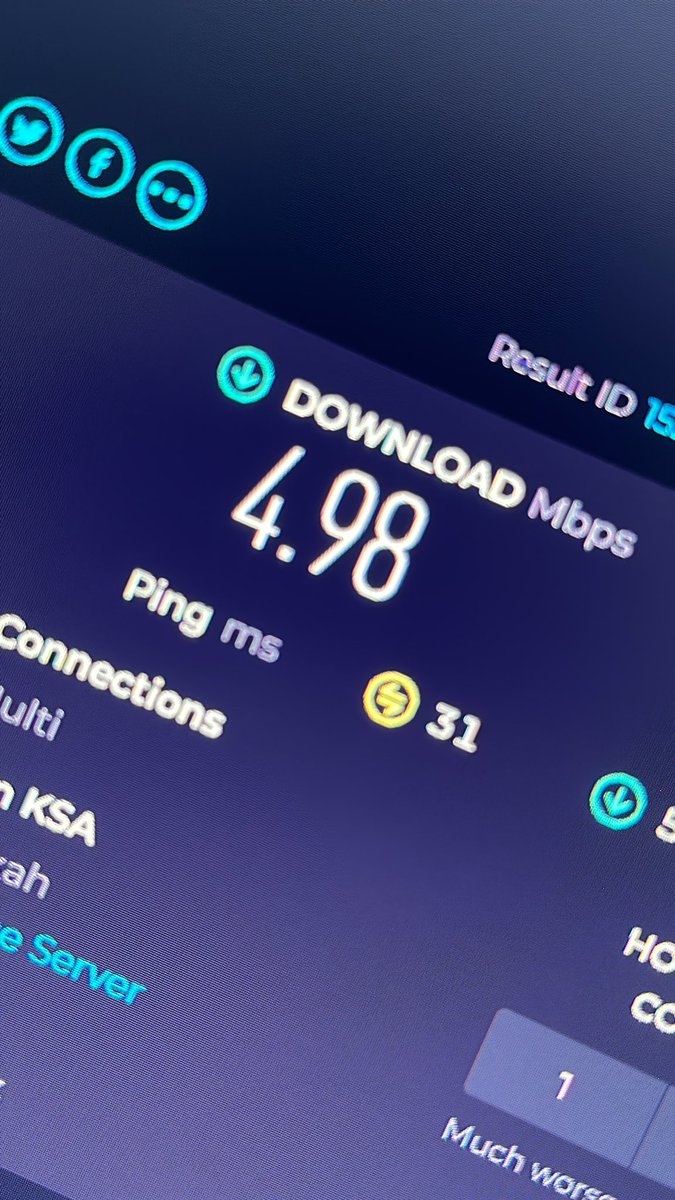 s33zcom's tweet photo. @ZainKSA  @CST_KSA 
مشترك في باقة 5G المنزليه اللامحدوده وبعقد إلزامي وفي النهايه كذا يكون النت والمشكله تتكرر اكثر من مره https://t.co/lIaITmF9fR