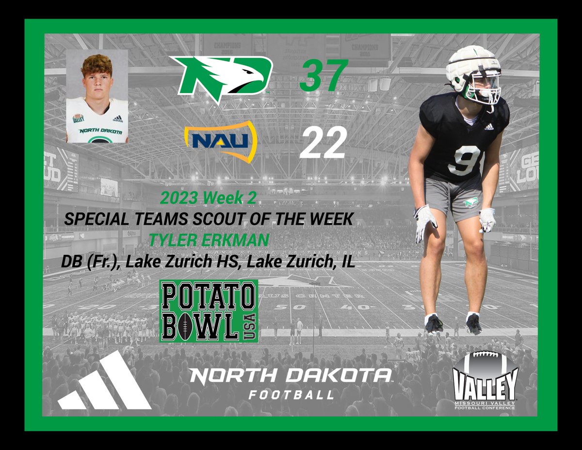 Potato Bowl wins make for special memories. The Saturday memories require a full team effort all week. Congrats to DB Tyler Erkman <a href="/TylerErkman/">Tyler Erkman</a> out of Lake Zurich HS <a href="/LZHSFootball/">LZHS Football</a> in Lake Zurich, IL for being named Special Teams Scout of the Week. #DayByDay
